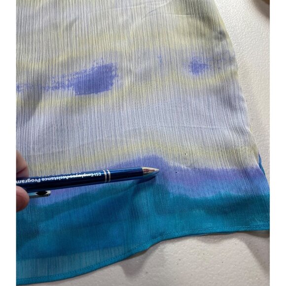 I.N.C. Womens Blue Multicolor Sleeveless Top M FLAWS - Picture 9 of 11